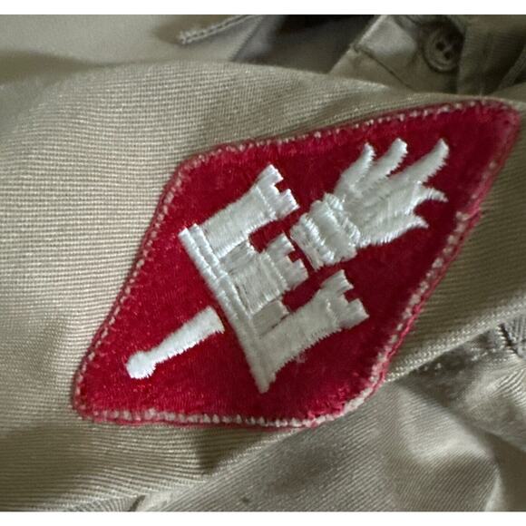 Army Engineer School Military Long Sleeve Shirt with Patch 14.5 X 32 Heavy READ - Picture 7 of 9